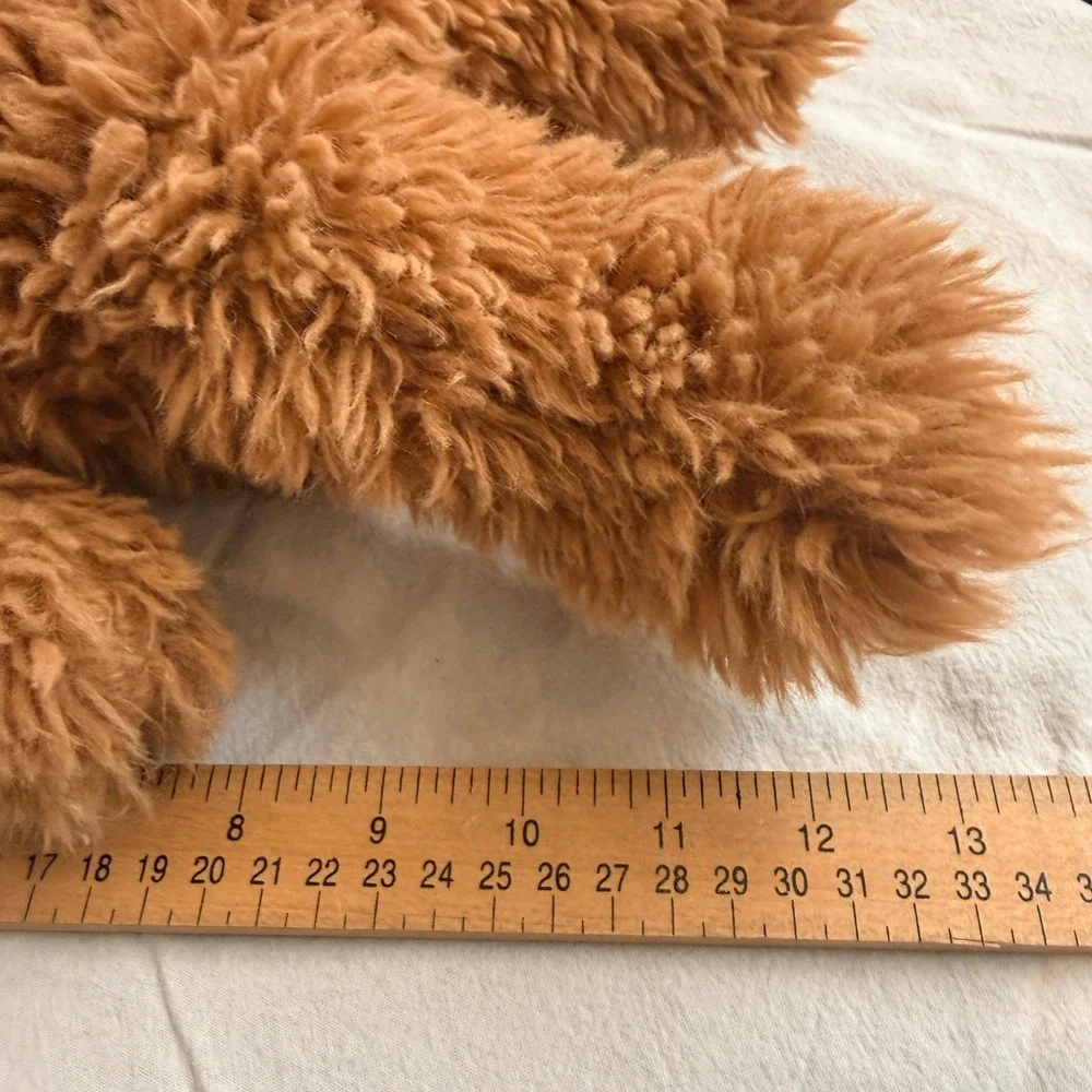 Vermont Teddy Bear Vintage Stuffed Animal Shaggy Plush Brown 12 Inch Hand Made